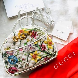 Gucci Mini Trapuntata Floral Crossbody Bag